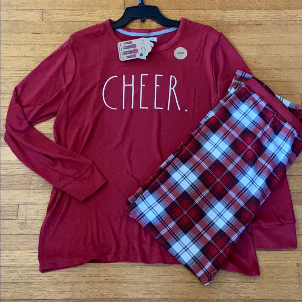 NWT Rae Dunn Mens Cheer Pajama Set